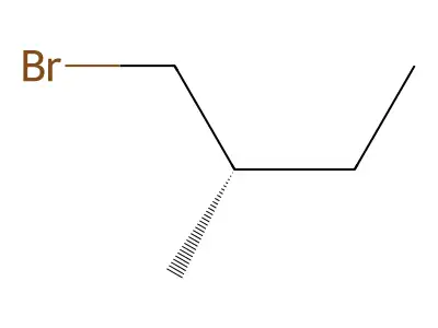 1-Bromo-2-methylbutane, (+)- structure