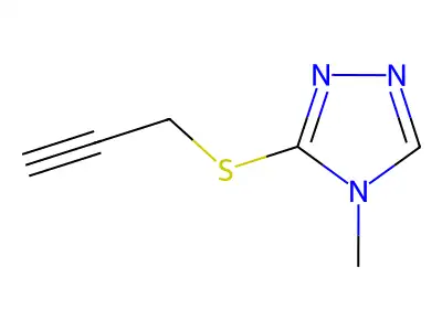 4-Methyl-3-prop-2-ynylsulfanyl-1,2,4-triazole structure