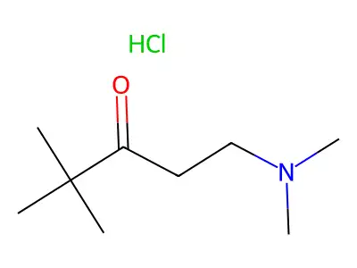 3-Pentanone, 1-(dimethylamino)-4,4-dimethyl-, hydrochloride (1:1) structure
