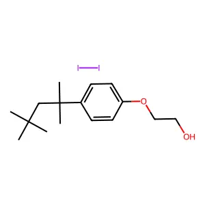 Molecular iodine;2-[4-(2,4,4-trimethylpentan-2-yl)phenoxy]ethanol structure