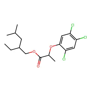 2-Ethyl-4-methylpentyl 2-(2,4,5-trichlorophenoxy)propanoate structure