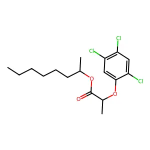 1-Methylheptyl 2-(2,4,5-trichlorophenoxy)propionate structure