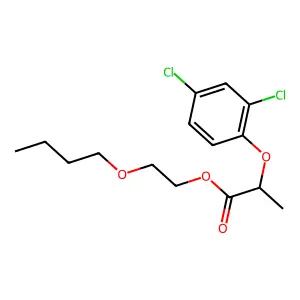 2-(2,4-Dichlorophenoxy)propionic acid butoxyethyl ester structure