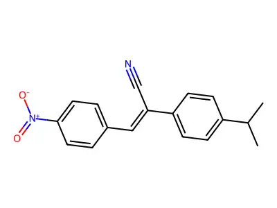 p-Nitrobenzylidene-p-isopropylphenylacetonitrile structure
