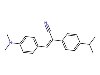 p-Dimethylaminobenzylidene-p-isopropylphenylacetonitrile structure