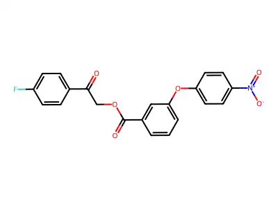 2-(4-Fluorophenyl)-2-oxoethyl 3-(4-nitrophenoxy)benzoate structure