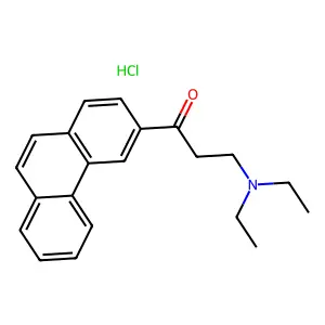 3-[3-(Diethylamino)propanoyl]phenanthrene, hydrochloride structure