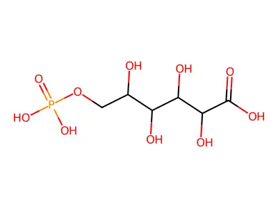 D-葡萄糖酸-6-磷酸三钠盐 structure
