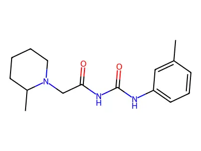 2-Methyl-N-(((3-methylphenyl)amino)carbonyl)-1-piperidineacetamide structure