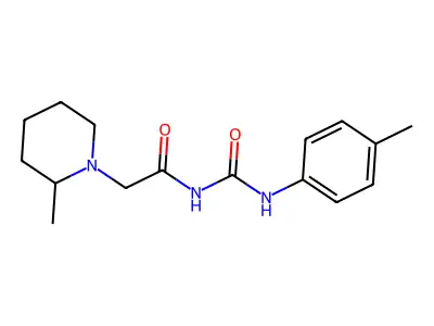 2-Methyl-N-(((4-methylphenyl)amino)carbonyl)-1-piperidineacetamide structure