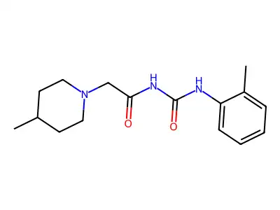 1-Piperidineacetamide, 4-methyl-N-(((2-methylphenyl)amino)carbonyl)- structure