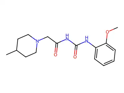 1-Piperidineacetamide, N-(((2-methoxyphenyl)amino)carbonyl)-4-methyl- structure