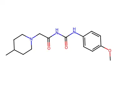 1-Piperidineacetamide, N-(((4-methoxyphenyl)amino)carbonyl)-4-methyl- structure