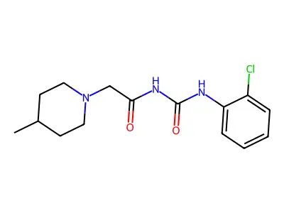 1-Piperidineacetamide, N-(((2-chlorophenyl)amino)carbonyl)-4-methyl- structure