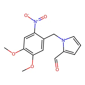 1-[(4,5-Dimethoxy-2-nitrophenyl)methyl]-1H-pyrrole-2-carboxaldehyde structure