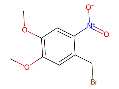 1-(Bromomethyl)-2-nitro-4,5-dimethoxybenzene structure