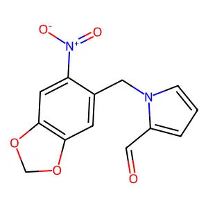 1-[(6-Nitro-2H-1,3-benzodioxol-5-yl)methyl]-1H-pyrrole-2-carbaldehyde structure