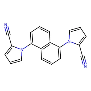 1-[5-(2-Cyanopyrrol-1-yl)naphthalen-1-yl]pyrrole-2-carbonitrile structure