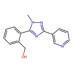 1-methyl-3-(3-pyridyl)-5-(2-hydroxymethylphenyl)-1H-1,2,4-triazole structure