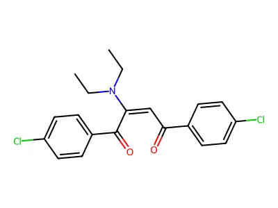 1,4-Bis(4-chlorophenyl)-2-(diethylamino)but-2-ene-1,4-dione structure