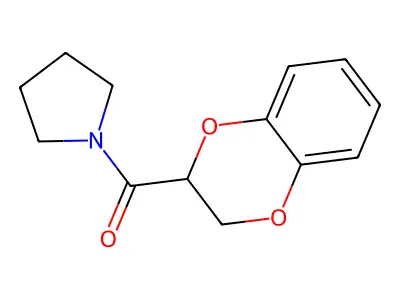 2,3-Dihydro-1,4-benzodioxin-3-yl(pyrrolidin-1-yl)methanone structure
