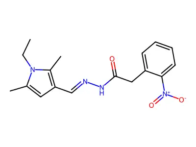 N'-[(1-Ethyl-2,5-dimethyl-1H-pyrrol-3-yl)methylidene]-2-(2-nitrophenyl)acetohydrazide structure