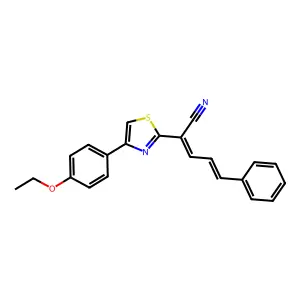 2-[4-(4-Ethoxyphenyl)-1,3-thiazol-2-yl]-5-phenyl-2,4-pentadienenitrile structure