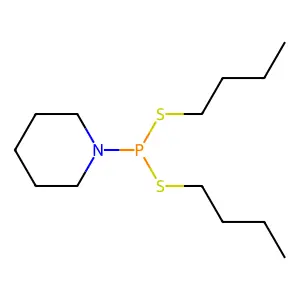Dibutyl piperidin-1-ylphosphonodithioite structure