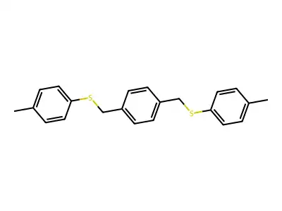 1-Methyl-4-[(4-{[(4-methylphenyl)sulfanyl]methyl}benzyl)sulfanyl]benzene structure