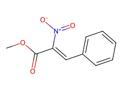 2-Propenoic acid, 2-nitro-3-phenyl-, methyl ester structure