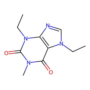 1H-Purine-2,6-dione, 3,7-diethyl-3,7-dihydro-1-methyl- structure