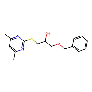 1-(4,6-Dimethylpyrimidin-2-yl)sulfanyl-3-phenylmethoxypropan-2-ol structure