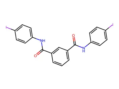 1-N,3-N-bis(4-iodophenyl)benzene-1,3-dicarboxamide structure