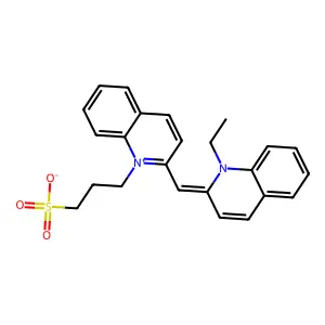 2-[(1-Ethyl-2 methyl]-1- quinolinium,innersalt structure
