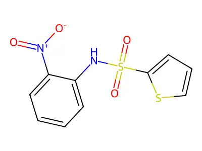 N-(2-nitrophenyl)-2-thiophenesulfonamide structure