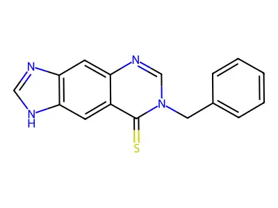 7-benzyl-1H-imidazo[4,5-g]quinazoline-8-thione structure