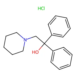 1-Piperidineethanol, alpha,alpha-diphenyl-, hydrochloride structure