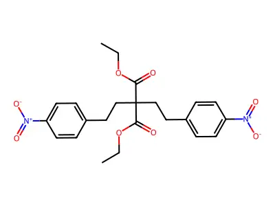 Diethyl 2,2-bis[2-(4-nitrophenyl)ethyl]propanedioate structure