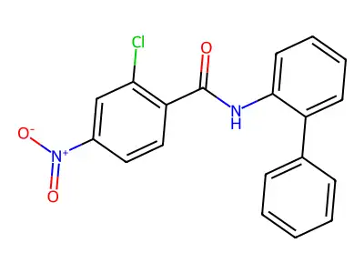 N-(biphenyl-2-yl)-2-chloro-4-nitrobenzamide structure