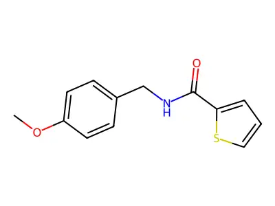 N-[(4-methoxyphenyl)methyl]thiophene-2-carboxamide structure
