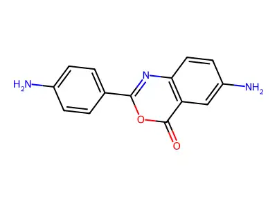 6-amino-2-(4-aminophenyl)-4H-3,1-benzoxazin-4-one structure