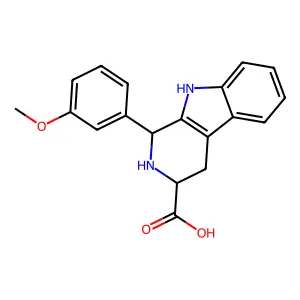 1-(3-methoxyphenyl)-2,3,4,9-tetrahydro-1H-pyrido[3,4-b]indole-3-carboxylic acid structure