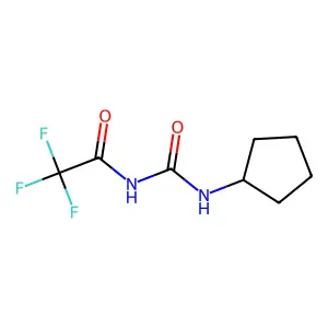 N-(cyclopentylcarbamoyl)-2,2,2-trifluoroacetamide structure