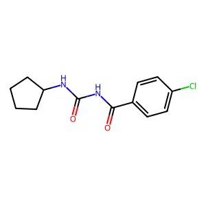 4-chloro-N-(cyclopentylcarbamoyl)benzamide structure
