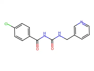 4-chloro-N-((pyridin-3-ylmethyl)carbamoyl)benzamide structure
