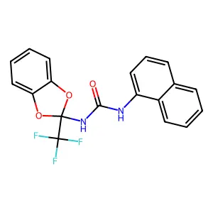 1-(naphthalen-1-yl)-3-[2-(trifluoromethyl)-2H-1,3-benzodioxol-2-yl]urea structure