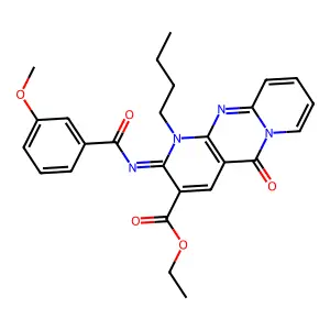 (Z)-ethyl 1-butyl-2-((3-methoxybenzoyl)imino)-5-oxo-2,5-dihydro-1H-dipyrido[1,2-a:2',3'-d]pyrimidine-3-carboxylate structure