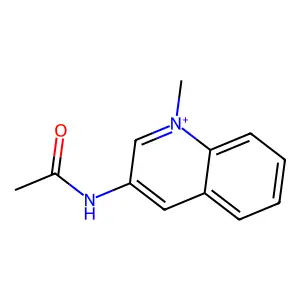 3-(Acetylamino)-1-methylquinolinium structure