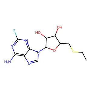 2-(6-Amino-2-fluoropurin-9-yl)-5-(ethylsulfanylmethyl)oxolane-3,4-diol structure
