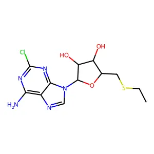 2-(6-Amino-2-chloropurin-9-yl)-5-(ethylsulfanylmethyl)oxolane-3,4-diol structure